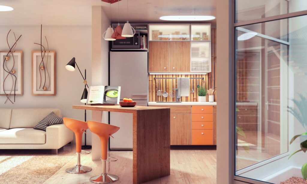 Render interior de casa moderna, renders, diseño de casas, arquitectos profesionales