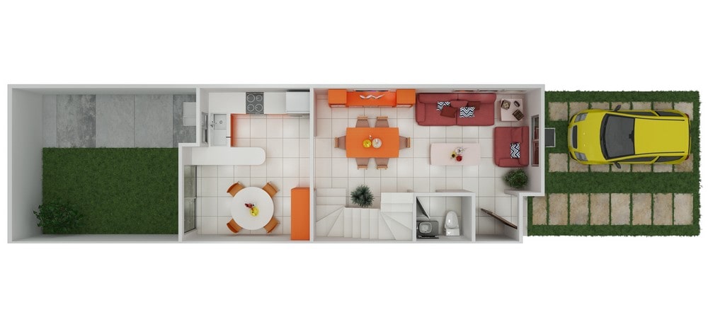 Maquetas render de Casa Habitación