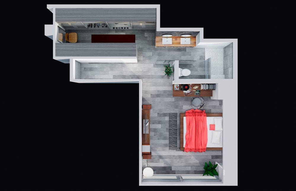 Maqueta de remodelación de departamento