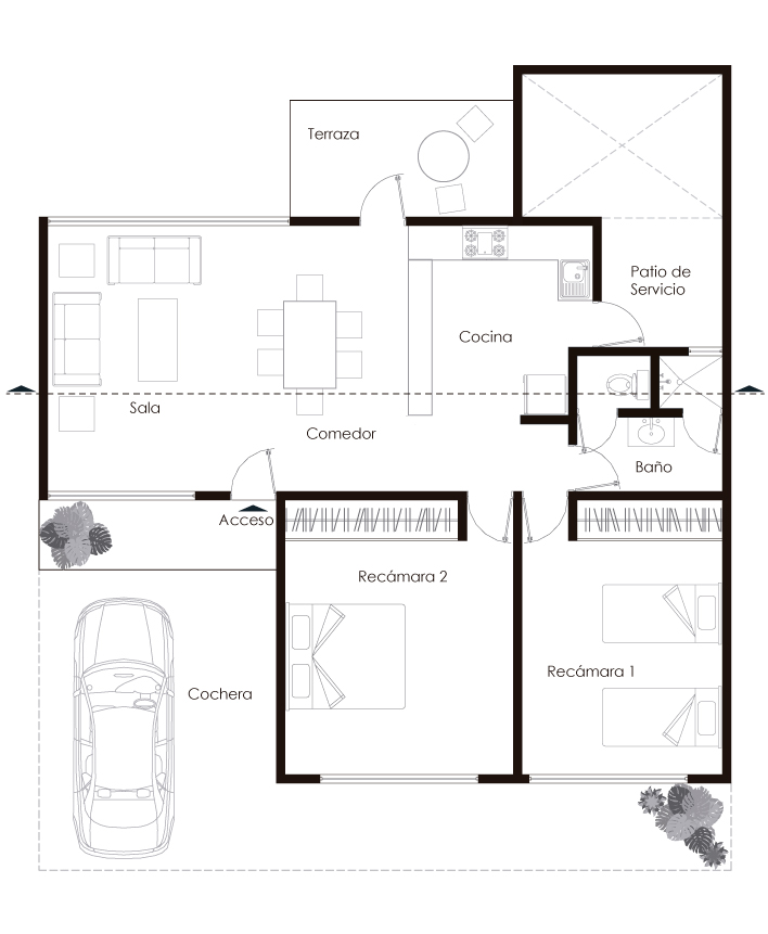 Planos de Casa de descanso, proyecto arquitectónico de casa, servicio de arquitectos, planos de casas