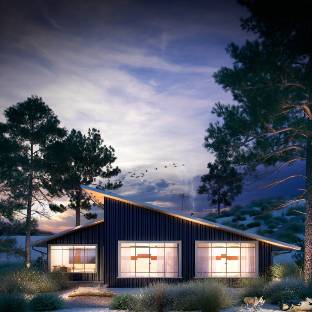 Proyecto Arquitectónico de casa de un nivel. Casa de campo de un piso.