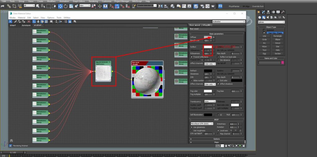 Piso de madera Blanca vray material floor wood multitexture