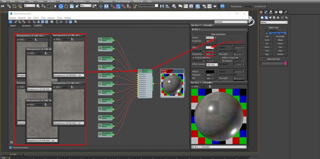 Material Concreto vray material multitexture floor concrete