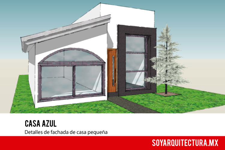 Esquema de fachadas de casas pequeñas