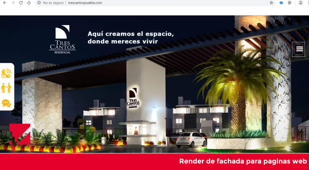 Render de Fachadas para publicidad digital en páginas web