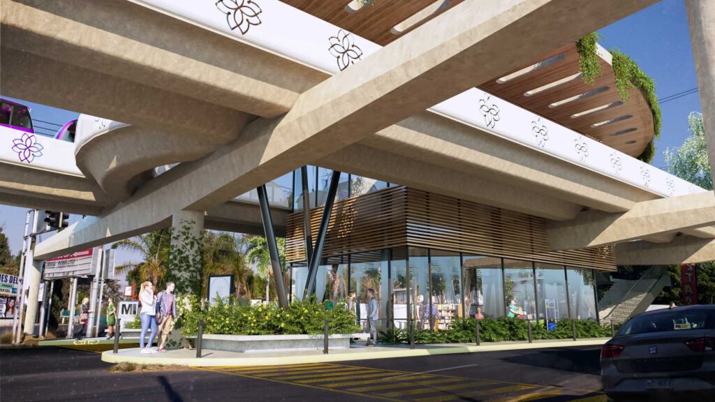 Estación de Autotren Tlaxcala. Render estático.