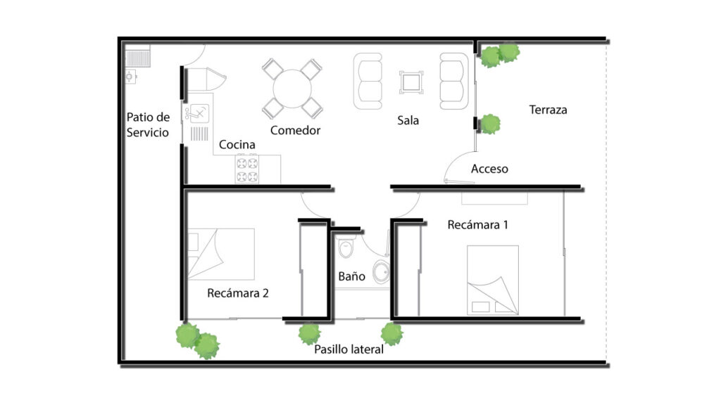 Plano de casa pequeña funcional. Planos de casas
