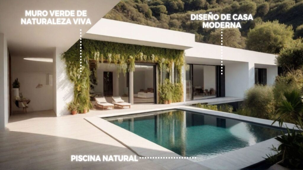 Arquitectura paisajista de casa habitación moderna